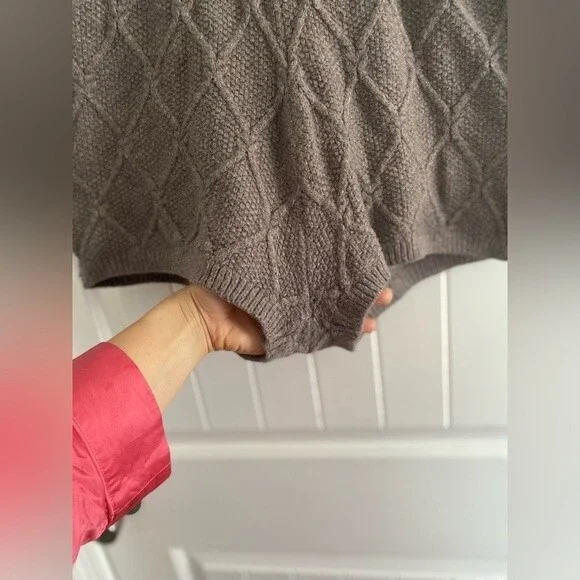 Old Navy High-Waisted Diamond Stitch Cable-Knit set,  Taupe, size S&M - Picture 12 of 14